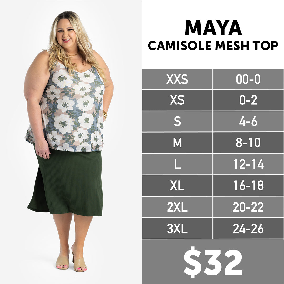 Maya Size Chart